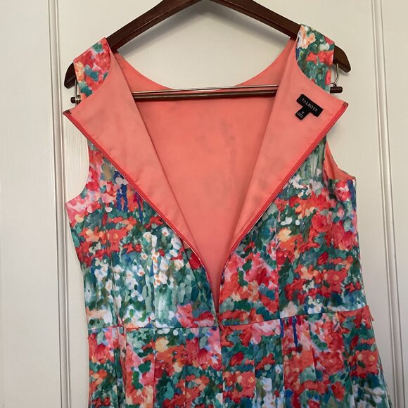 Talbots Lined Floral Short Sleeve Pockets Dress size 12 - Picture 5 of 7